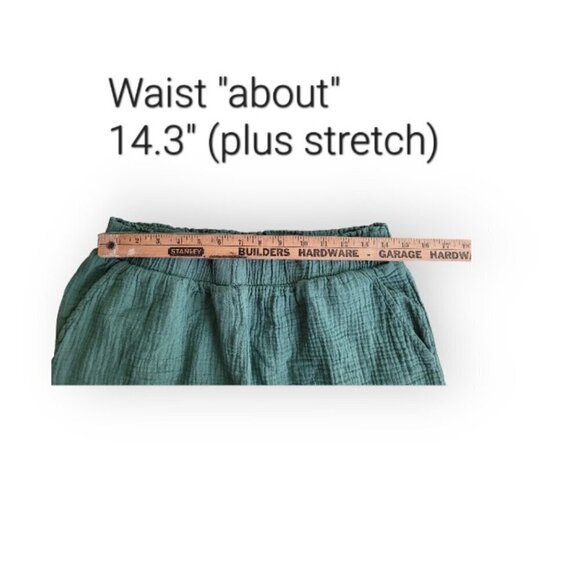 Cuddl Duds fresh green 100% cotton cozy comfy stretch-waist lounge pants size M - Picture 4 of 10